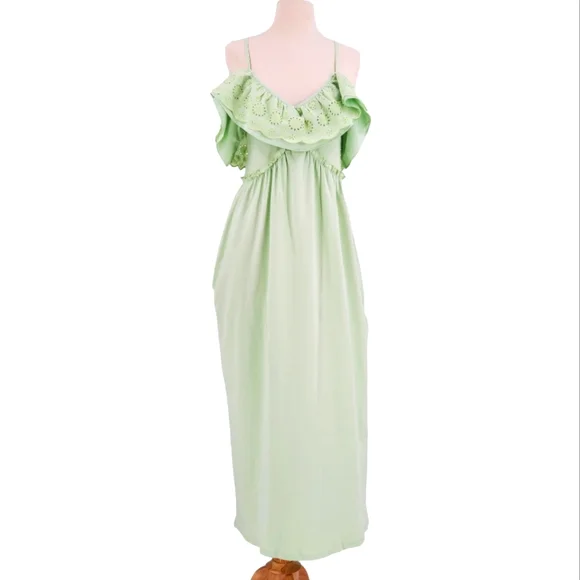 chinese dress ladies Zara Satin Maxi Mint
